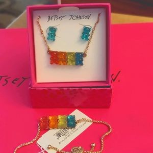 Gummy Bear necklace, and earrings set